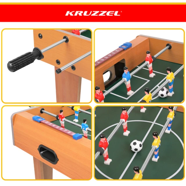 Настільний футбол Kruzzel 69x37x63 см 18 гравців (5900779966406)