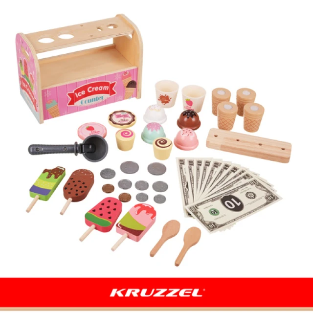 Дерев'яний магазин морозива Kruzzel 33 деталі (5900779966413)