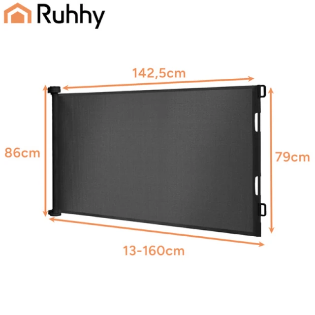 Бар'єр безпеки висувний Ruhhy 160 см Gray (5900779966499)