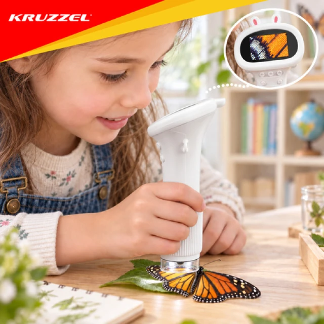 Мікроскоп Kruzzel 1000x з LED підсвічуванням White (5900779966673)