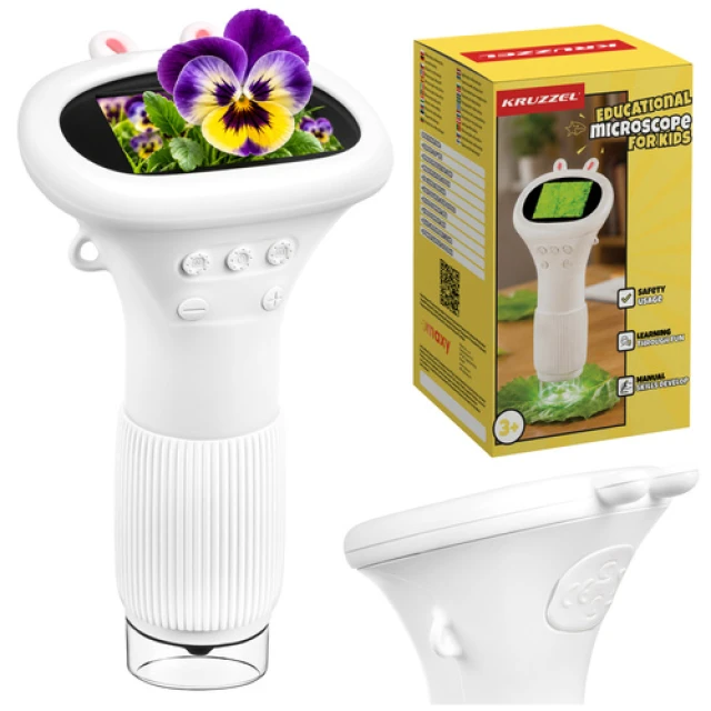 Мікроскоп Kruzzel 1000x з LED підсвічуванням White (5900779966673)
