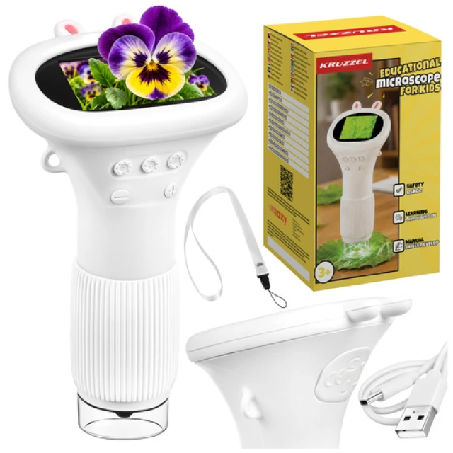 Мікроскоп Kruzzel 1000x з LED підсвічуванням White (5900779966673)