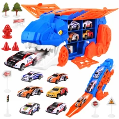 Автовоз Динозавр Maxy T-Rex з 6 машинками (5900779966727)