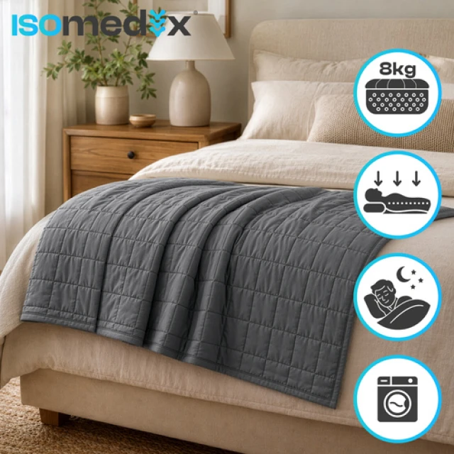 Обважнена ковдра Isomedix 200x150 см 8 кг Gray (5900779966741)
