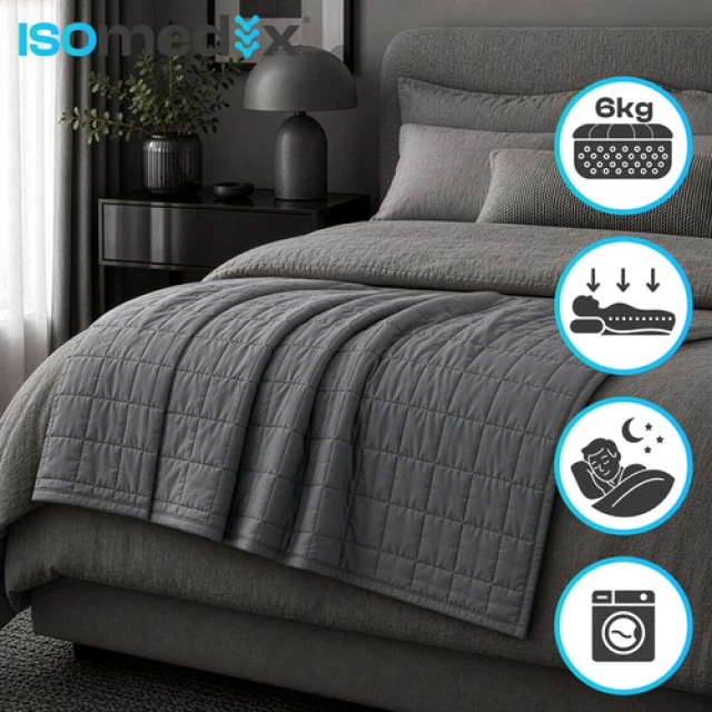 Обважнена ковдра Isomedix 200x150 см 6 кг Gray (5900779966758)