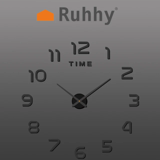 Годинник настінний Ruhhy 3D 60-130 см Black (5900779966772)