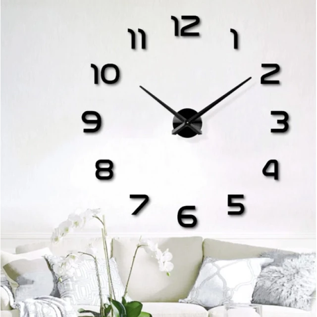 Годинник настінний Ruhhy 3D 60-130 см Black (5900779966772)