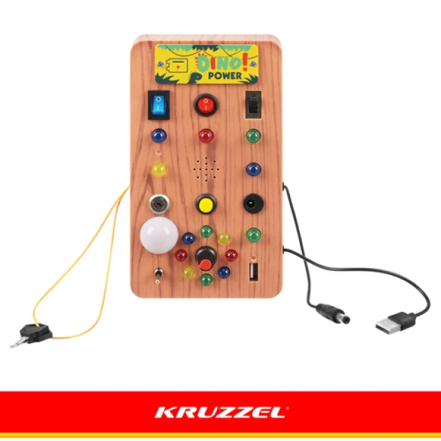 Бизиборд с выключателями Kruzzel и LED подсветкой (5900779966970)