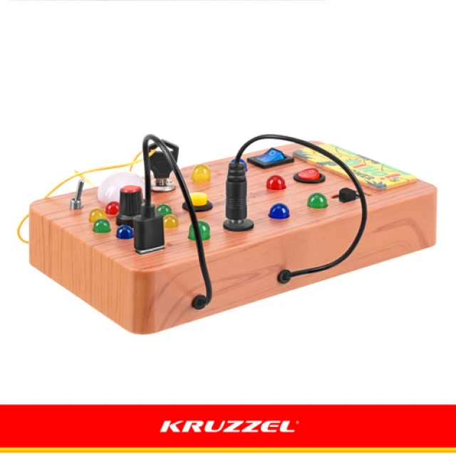 Бизиборд с выключателями Kruzzel и LED подсветкой (5900779966970)