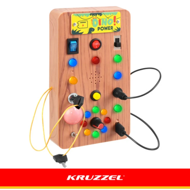 Бизиборд с выключателями Kruzzel и LED подсветкой (5900779966970)