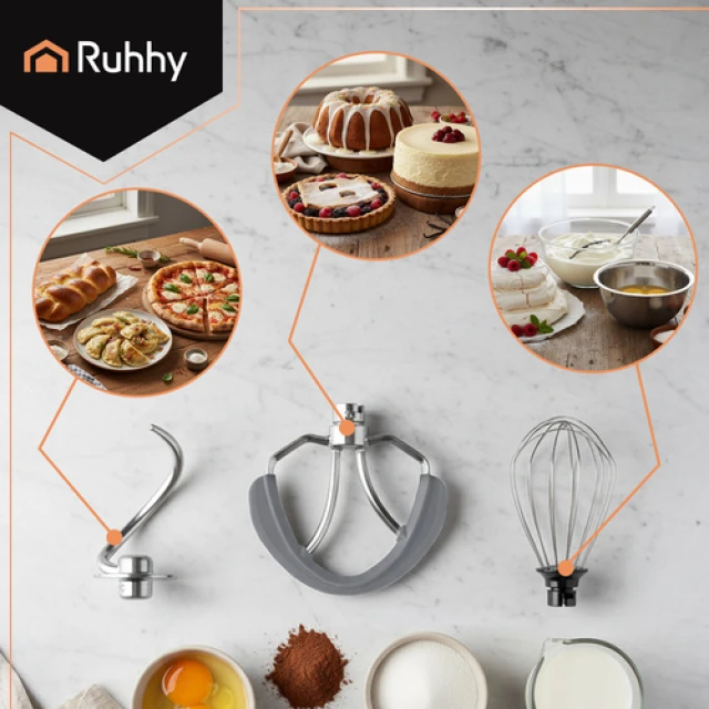 Кухонна машина Ruhhy 1700 Вт 4,5 л планетарна (5900779966994)