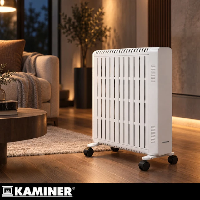 Масляний обігрівач Kaminer Arvell 2500 Вт 11 секцій Wi-Fi White (5900779967052)
