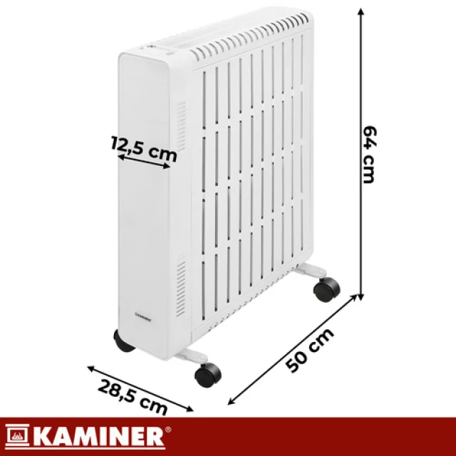 Масляний обігрівач Kaminer Arvell 2500 Вт 11 секцій Wi-Fi White (5900779967052)
