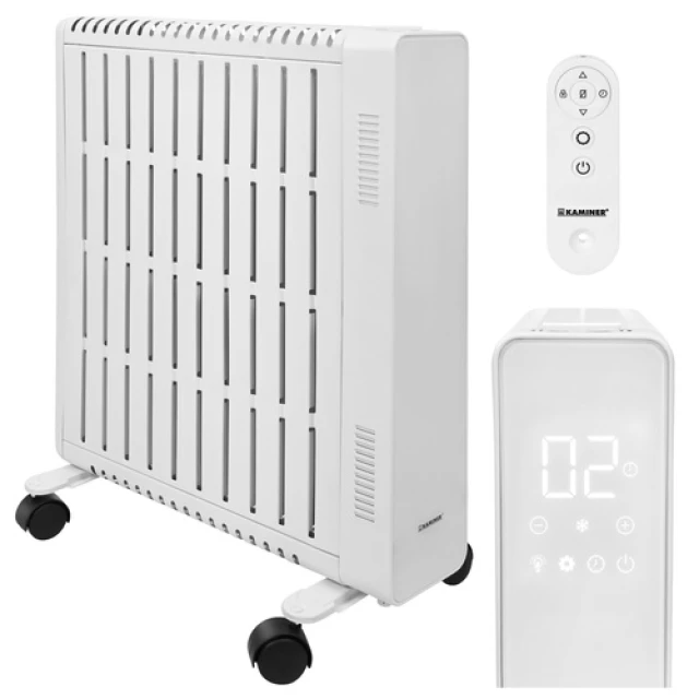 Масляний обігрівач Kaminer Arvell 2500 Вт 11 секцій Wi-Fi White (5900779967052)