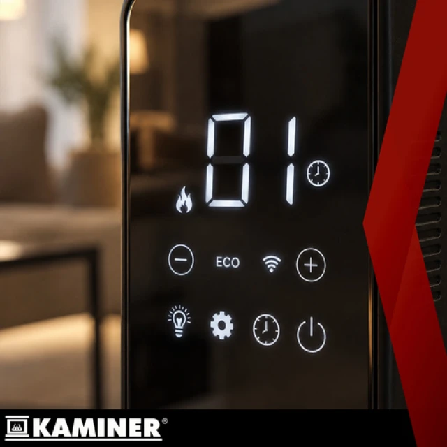 Масляний обігрівач Kaminer Arvell 2500 Вт 11 секцій Wi-Fi Black (5900779967069)