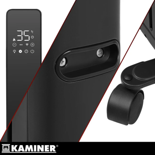 Масляний обігрівач Kaminer Arvell 2500 Вт 11 секцій Wi-Fi Black (5900779967069)