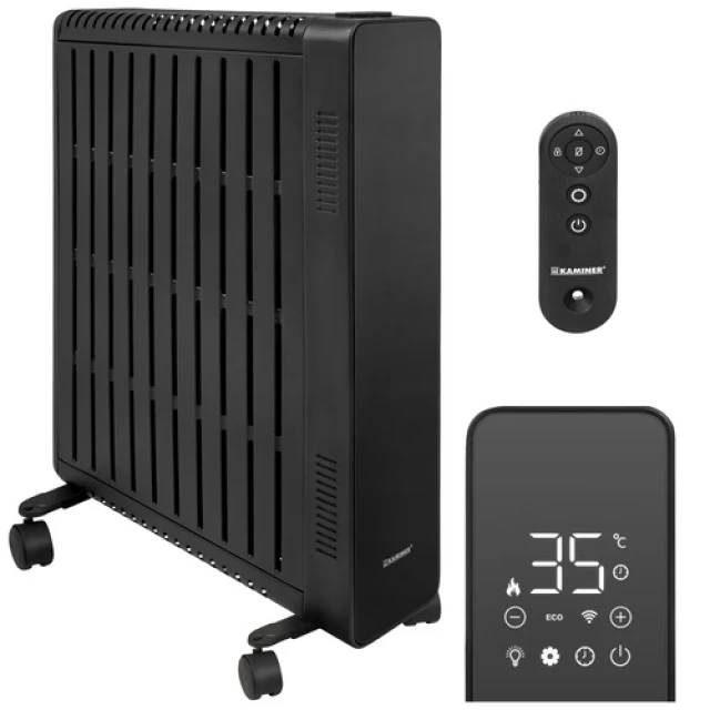 Масляний обігрівач Kaminer Arvell 2500 Вт 11 секцій Wi-Fi Black (5900779967069)