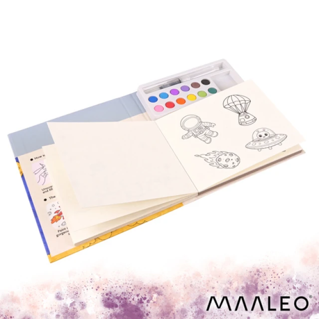 Розмальовка водна Космонавт Maaleo з пензлем (5900779970045)
