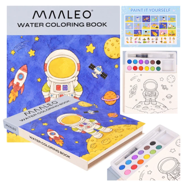 Розмальовка водна Космонавт Maaleo з пензлем (5900779970045)