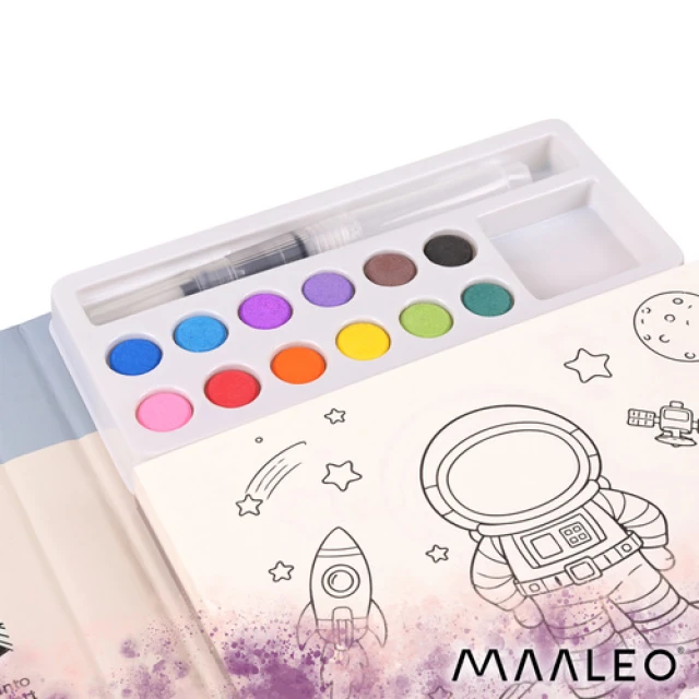 Розмальовка водна Космонавт Maaleo з пензлем (5900779970045)
