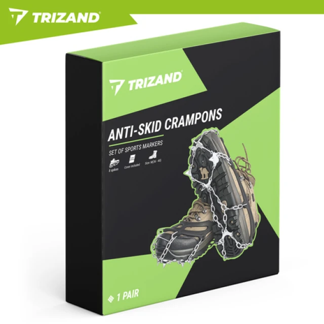 Накладки на взуття протиковзкі Trizand 20 шипів розмір 36-40 (5900779980105)