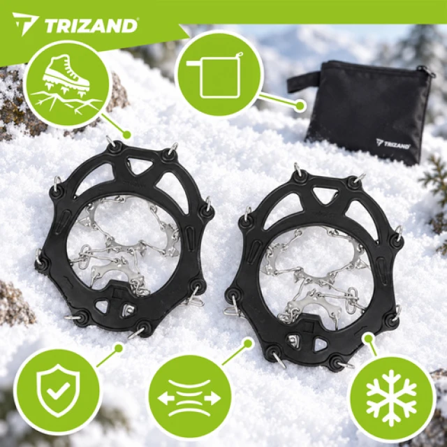 Ледоступы для обуви Trizand 20 шипов размер 44-47 (5900779980129)