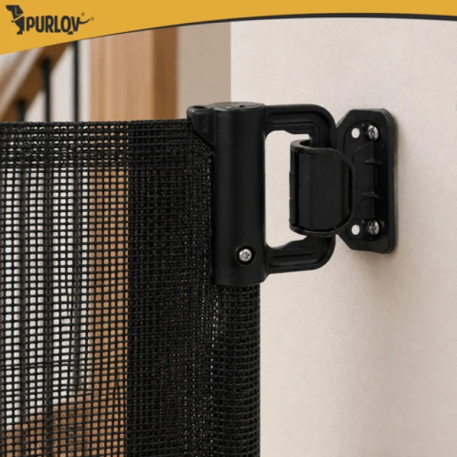 Захисні ворота для дверей та сходів Purlov 157 см Black (5900779990012)