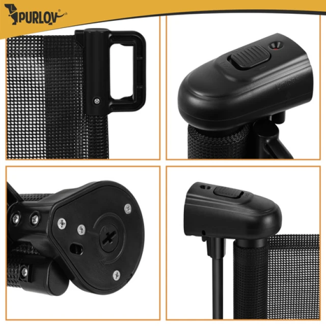Захисні ворота для дверей та сходів Purlov 157 см Black (5900779990012)