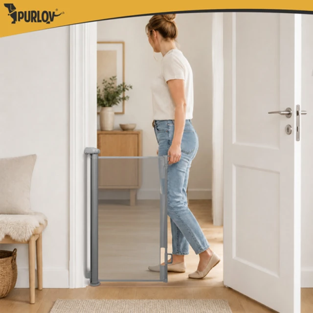 Ворота безпеки для дверей Purlov 157 см Gray (5900779990029)