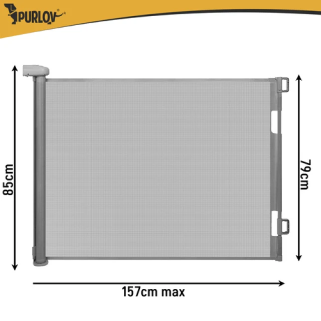 Ворота безпеки для дверей Purlov 157 см Gray (5900779990029)