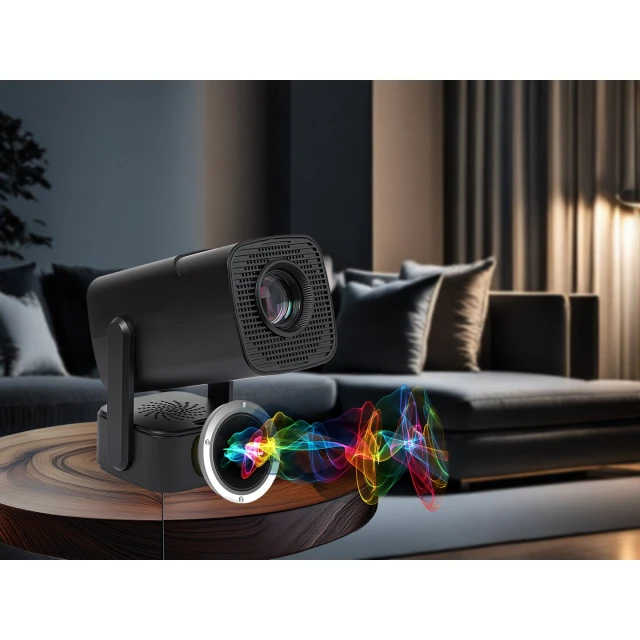 Портативний проєктор Blow Android TV HD Cinema Sound з футляром Black (5900804144045)