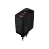Мережевий зарядний пристрій Blow 65 Вт GaN PD 1x USB-A 2x USB-C LCD ватметр 76-030# Black (5900804146537)