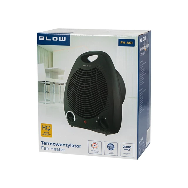 Тепловентилятор Blow FH-A01 2000 Вт Black (5900804151074)