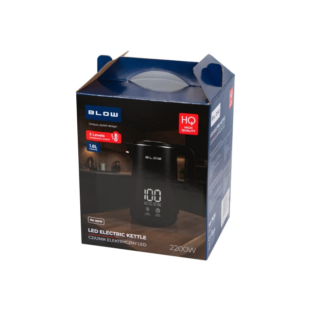 Електрочайник Blow BK-18PB 2200 Вт з дисплеєм Black (5900804153078)