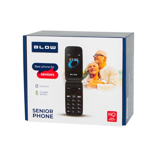 Телефон для літніх людей Blow S24 розкладний Black (5900804154853)