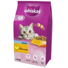 Сухой корм для стерилизованных котов Whiskas Sterile с курицей 1,4 кг (5900951259180)