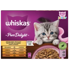 Вологий корм для кошенят Whiskas Pure Delight Junior з птицею в желе 12 шт x 85 г (5900951302473)