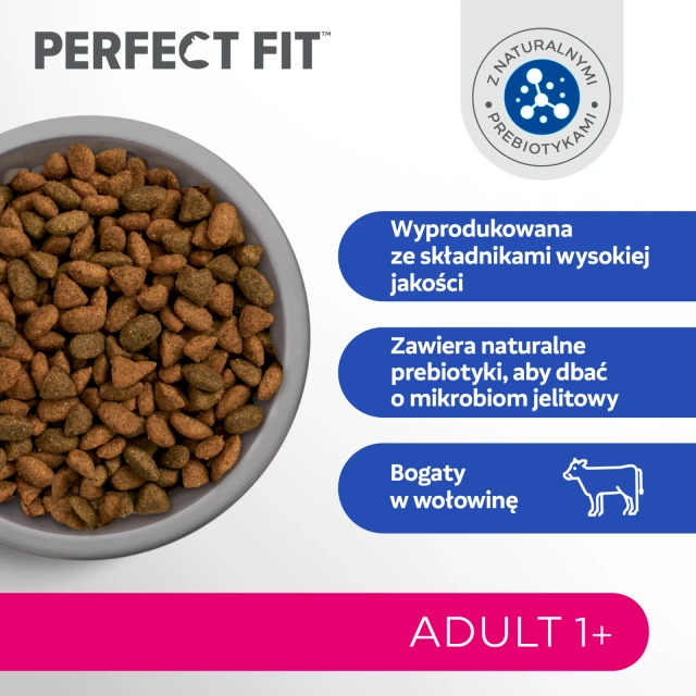 Сухий корм для котів Perfect Fit Active 1+ з яловичиною 7 кг (5900951307898)