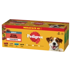 Влажный корм для собак Pedigree в желе микс вкусов (с говядиной, с курицей, с ягненком, с птицей) 40 шт x 100 г (5900951320613)