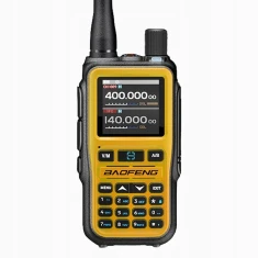 Рація Baofeng UV-5R EU MINI USB-C Bluetooth VHF UHF авіаційний діапазон антена 15 см Orange (5901247920197)