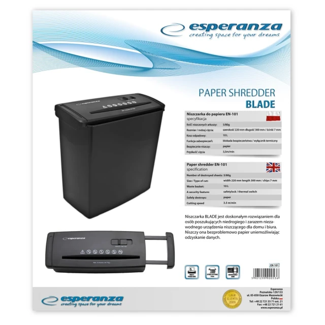 Шредер Esperanza Blade EN101 (5901299900536)