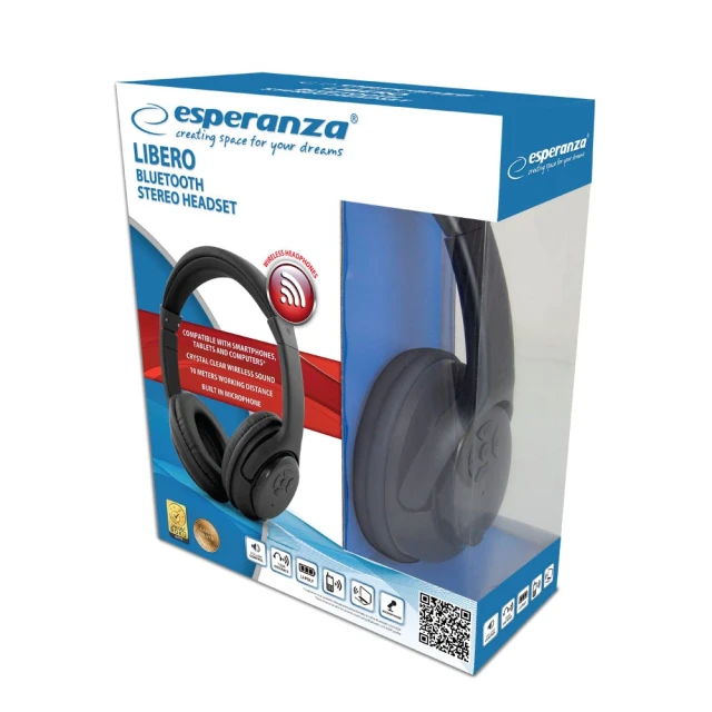 Наушники Esperanza LIBERO EH163K беспроводные Black (5901299909942)