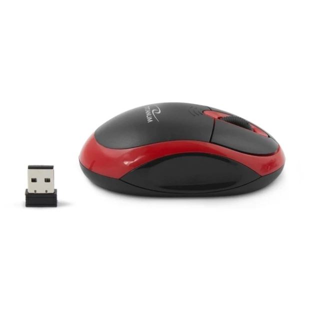 Мышь Titanum Vulture TM116R оптическая 1000 DPI Black/Red (5901299911549)