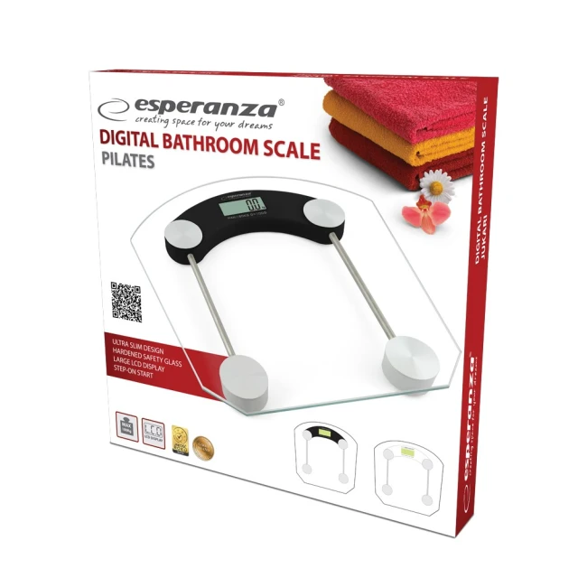 Весы напольные Esperanza Pilates EBS008K Transparent (5901299914106)
