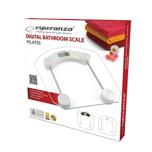 Ваги підлогові Esperanza Pilates EBS008W Transparent (5901299914113)