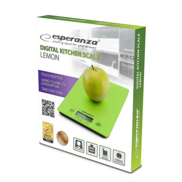 Ваги кухонні Esperanza Lemon EKS002G Green (5901299914144)