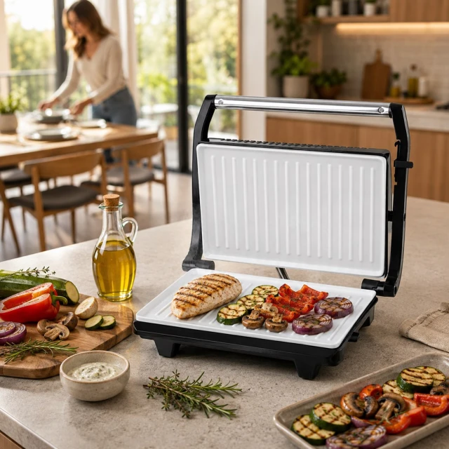 Електрогриль Esperanza Taleggio EKG006 750 Вт Stainless Steel (5901299914632)