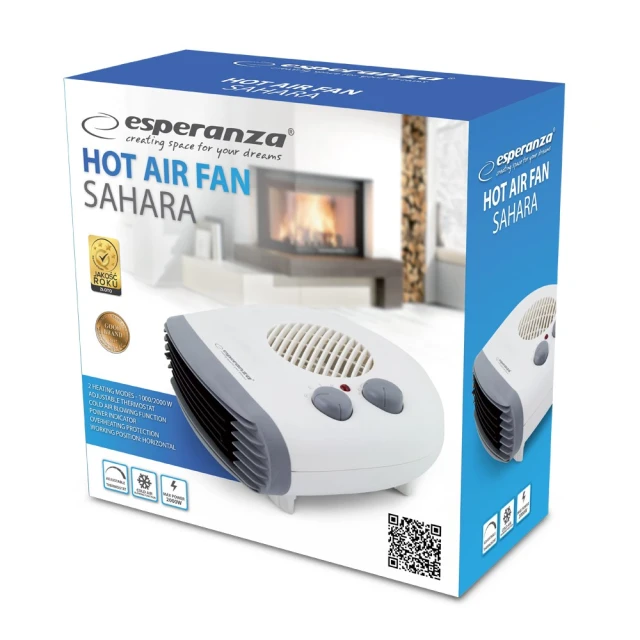 Тепловентилятор Esperanza Sahara EHH003 2000 Вт White (5901299914908)