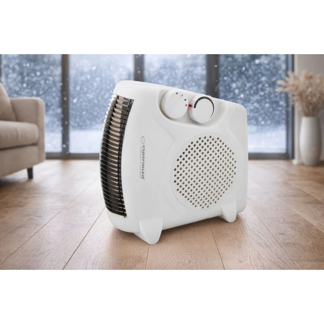 Тепловентилятор Esperanza Waikiki EHH004 2000 Вт 3 рівні White (5901299914915)