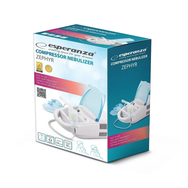 Інгалятор компресорний Esperanza Zephyr ECN002 White-Blue (5901299914946)